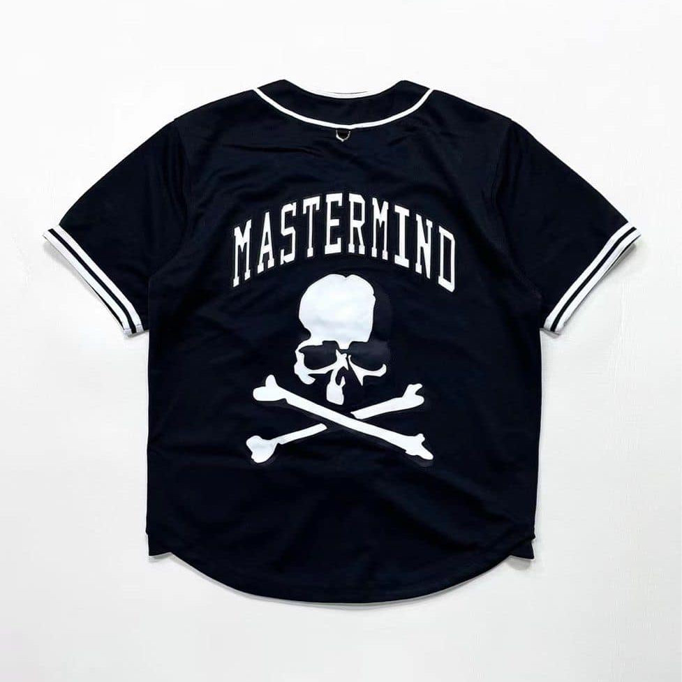 Mastermind World x Mitchell & Ness Baseball Shirt SS Black (Display Item)
