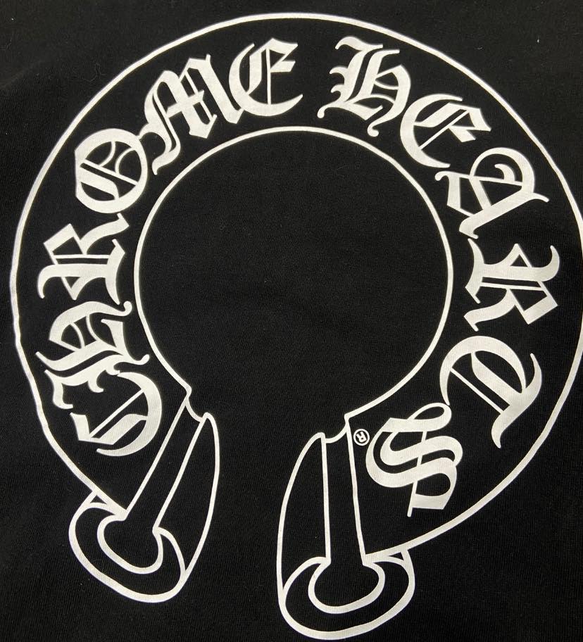Chrome Hearts Horseshoe Print Hooded Zip Up (Made in USA) Black (Display Item)