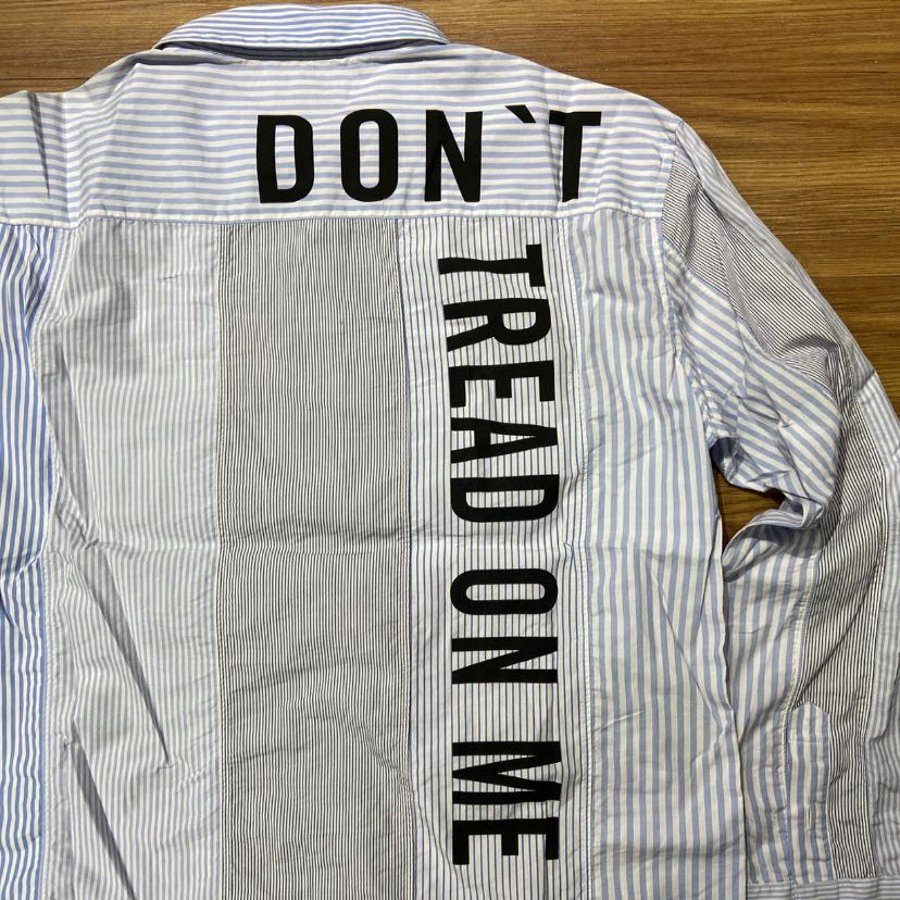 WTAPS FURRIES SHIRT LS / COTTON. BROAD. STRIPES (Made in Japan🇯🇵) Blue (Display Item)