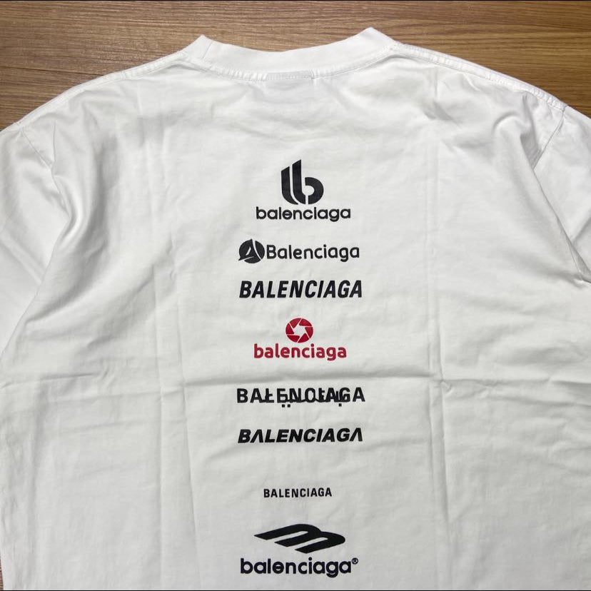 Balenciaga Diverse Logo Tee (Made in Portugal) White (Display Item)