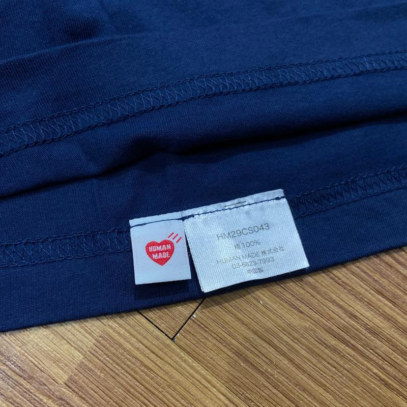 Human Made Heart Logo Pocket Tee SS Navy (Display Item)
