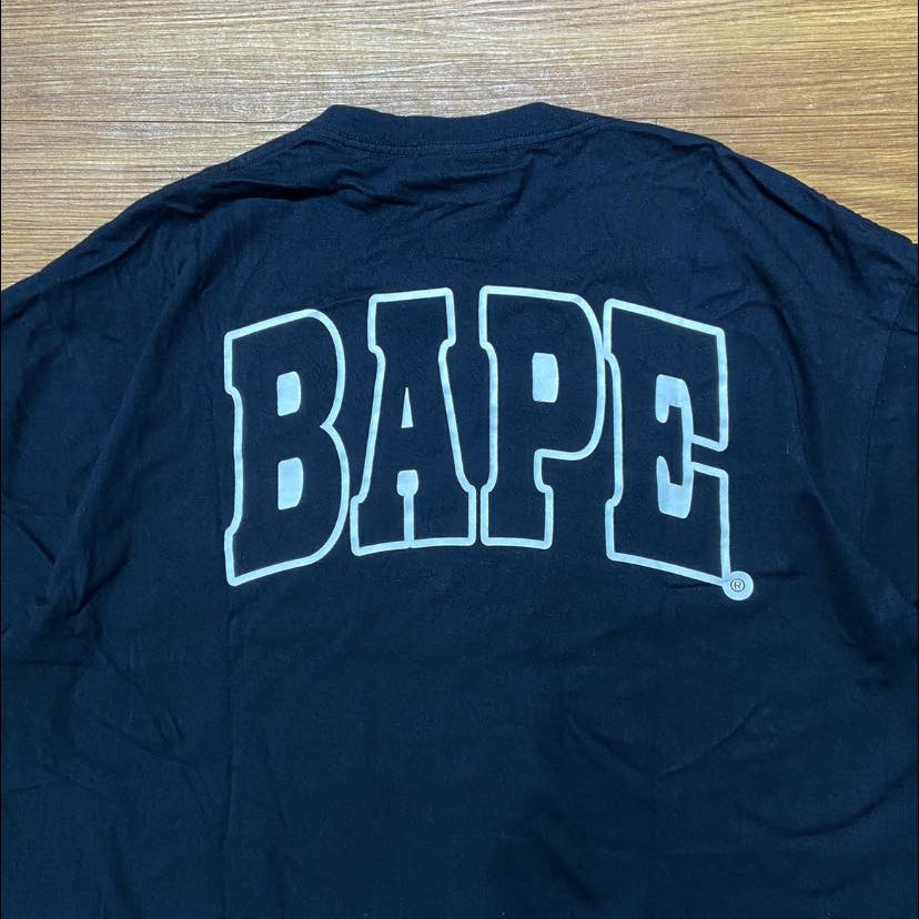 A BATHING APE (BAPE) 2ND APE ZIPPER HEAD TEE SS Black (Display Item)
