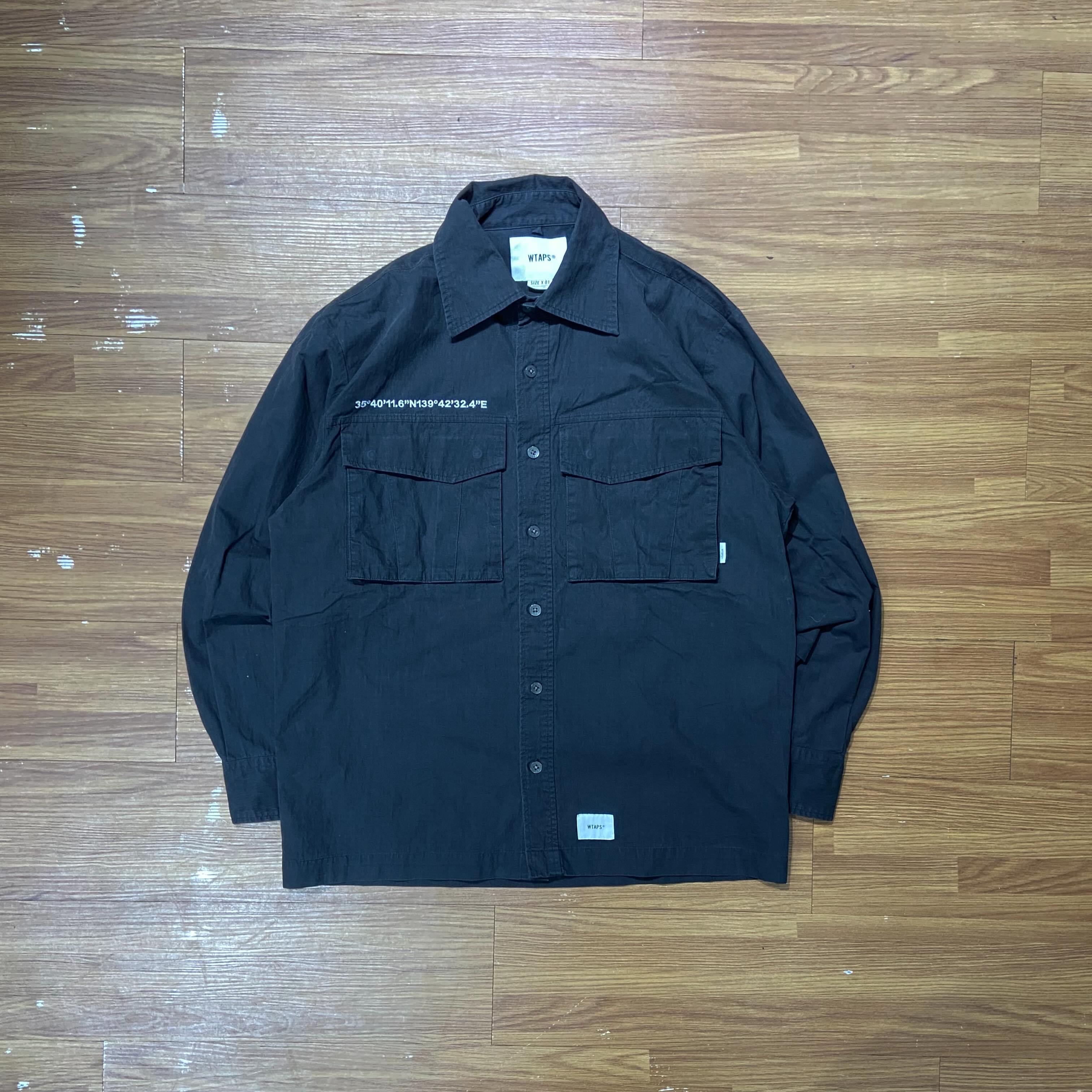 WTAPS SEAGULL LS SHIRT / NYCO. RIPSTOP (Made in Japan) Black (Used