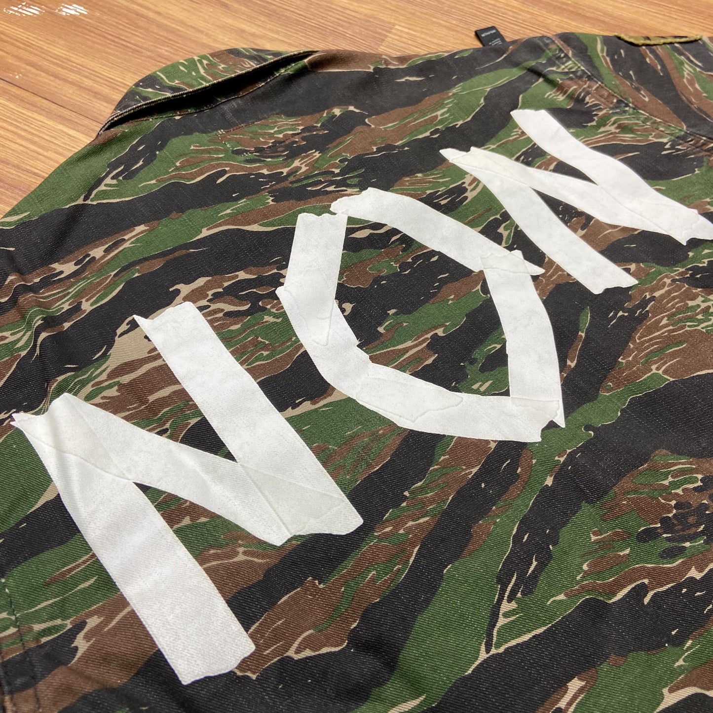 WTAPS BUD SS 02 SHIRT / COTTON. TWILL. TIGER STRIPE (Made in Japan) Tiger Camo (Display Item)