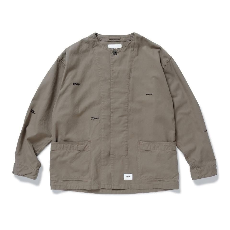 WTAPS SKIT SHIRT JACKET / COTTON. SERGE (Made in Japan) Olive Drab (Display Item)
