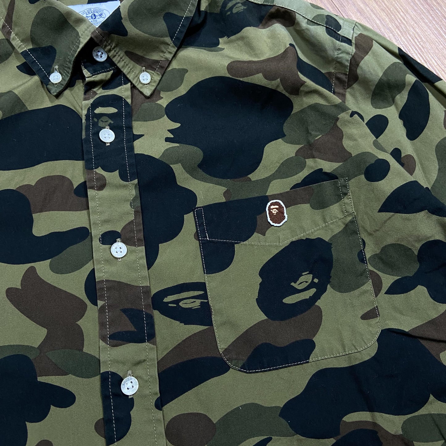 A Bathing Ape (BAPE) 1st Camo Shirt LS Green Camo (Display Item)