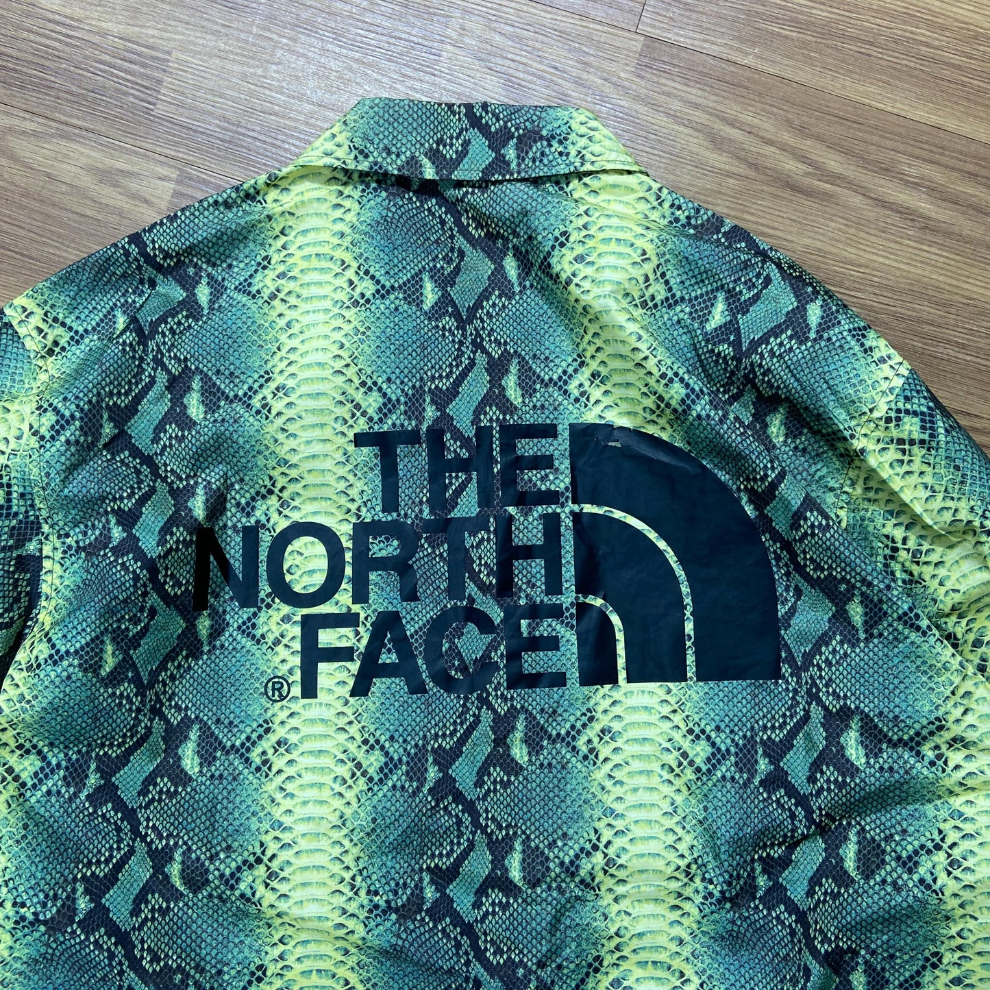Supreme x The North Face SnakeSkin Taped Seam Coaches Jacket Green (Used)