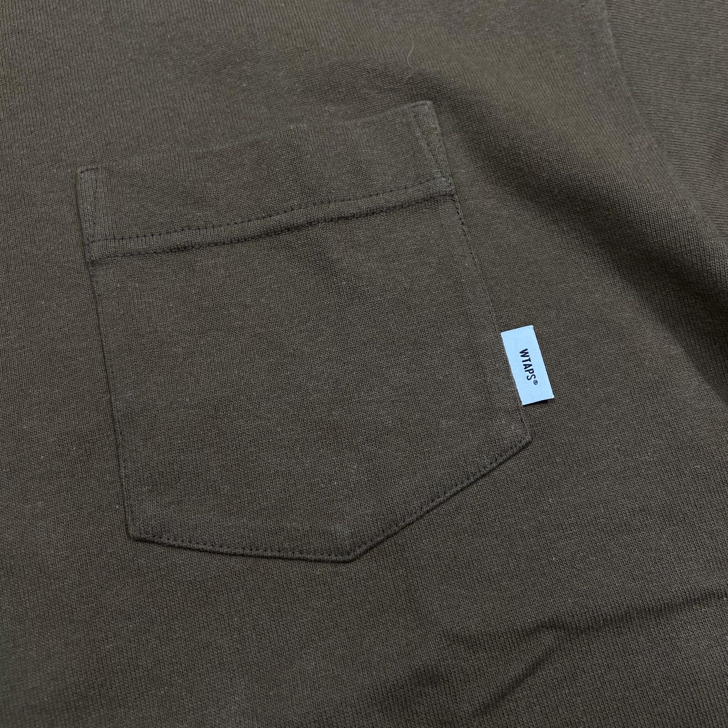 WTAPS AII POCKET SS / TEE COTTON. (Made in Japan) Olive Drab (Display Item)