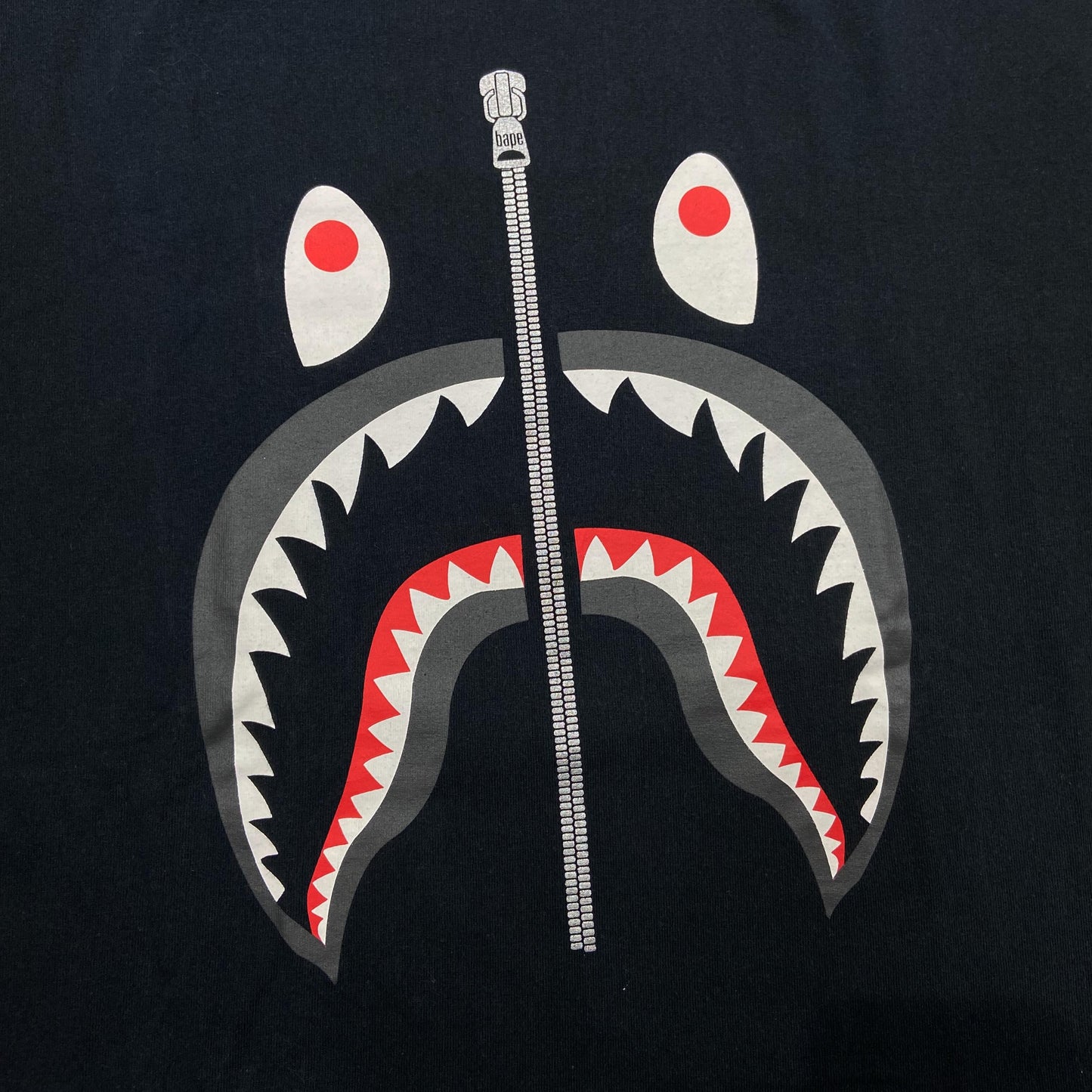 A Bathing Ape (BAPE) Shark Head Tee (Made in Japan) Black (Used)