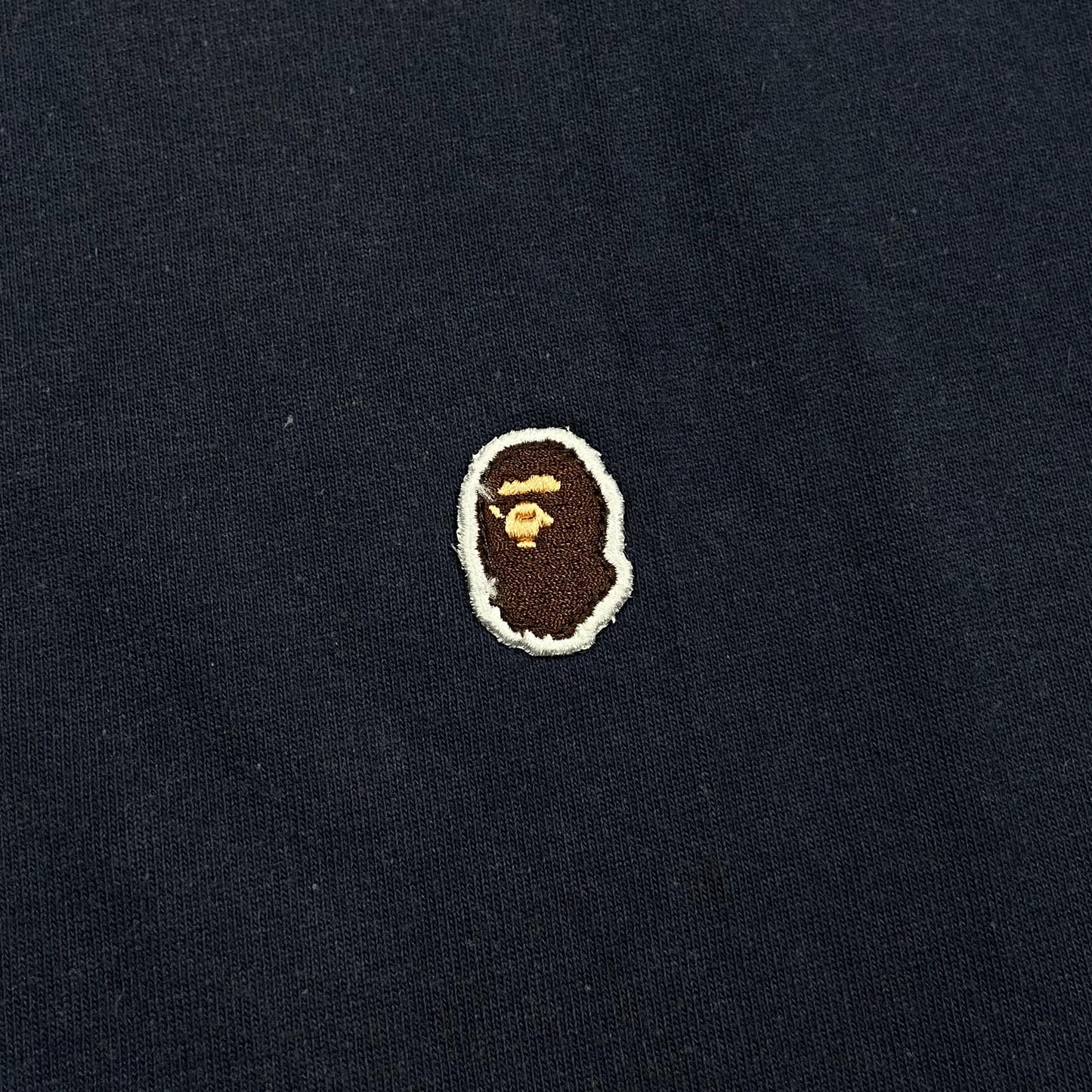 A Bathing Ape (BAPE) One Point Bape Head Tee (Made in Japan) Navy (Used)