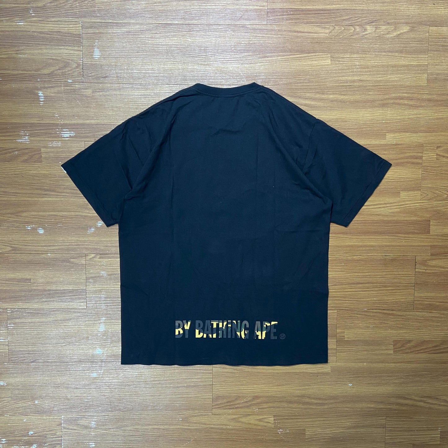 A Bathing Ape (BAPE) 1st Camo Ape Face Sta Tee (Made in Japan) Black (Used)