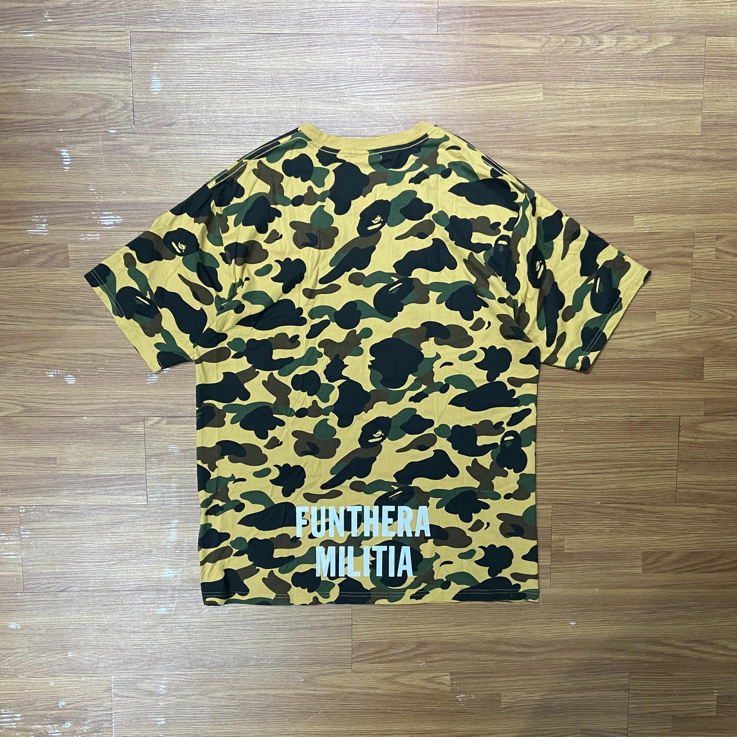 A Bathing Ape (BAPE) 1st Camo Tiger Tee (Made in Japan) Yellow Camo (Display Item)