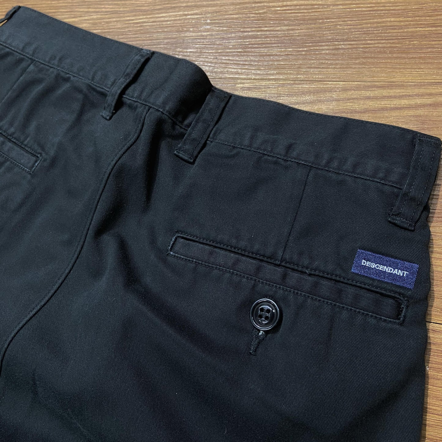 DESCENDANT 2-PLEATS EASY PANT TWILL CHINO (Made in Japan) Black (Display Item)