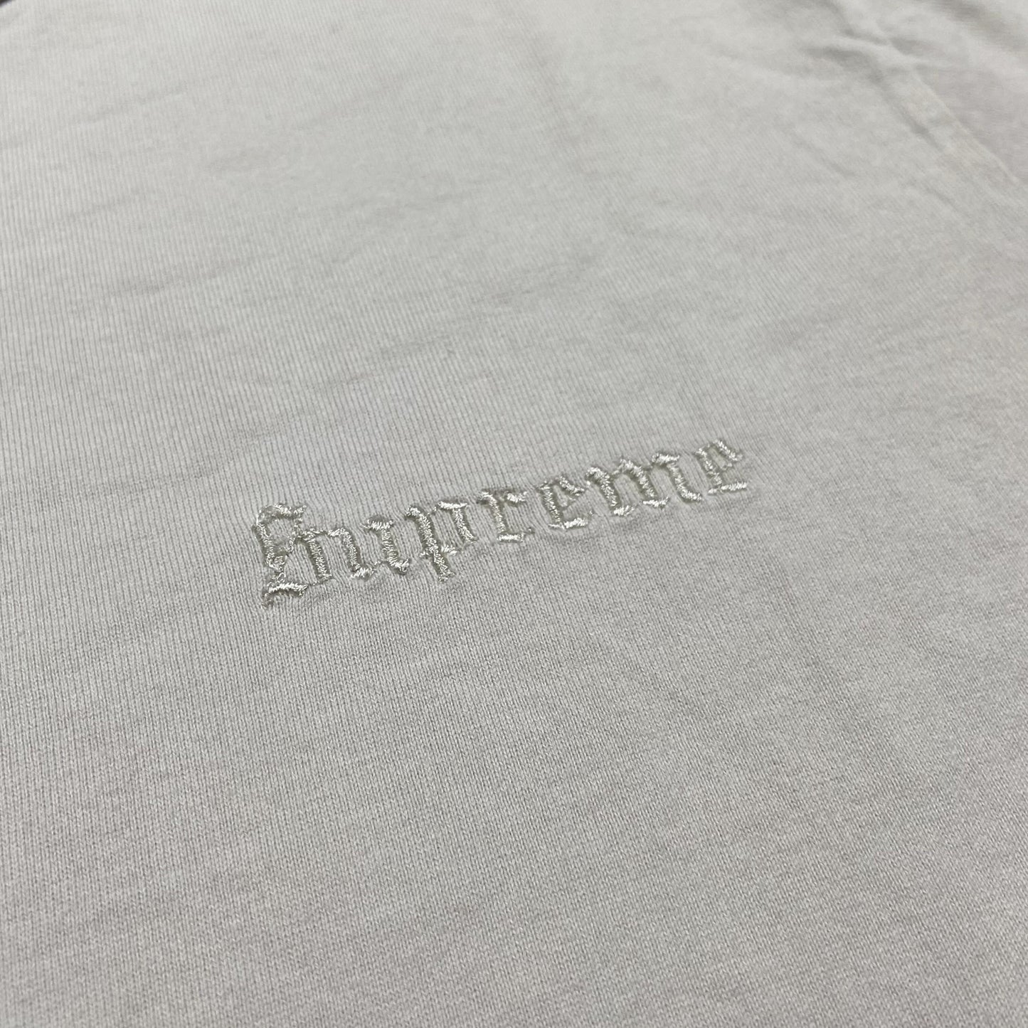 Supreme Beaded Logo Washed Tee SS Light Beige (Used)
