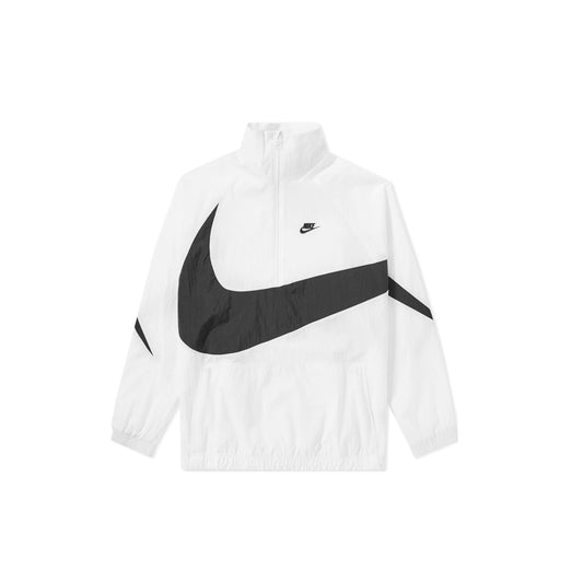 Nike NSW Ultra Swoosh Woven Half Zip Jacket Anorak White AJ2696-100 AJ2696100