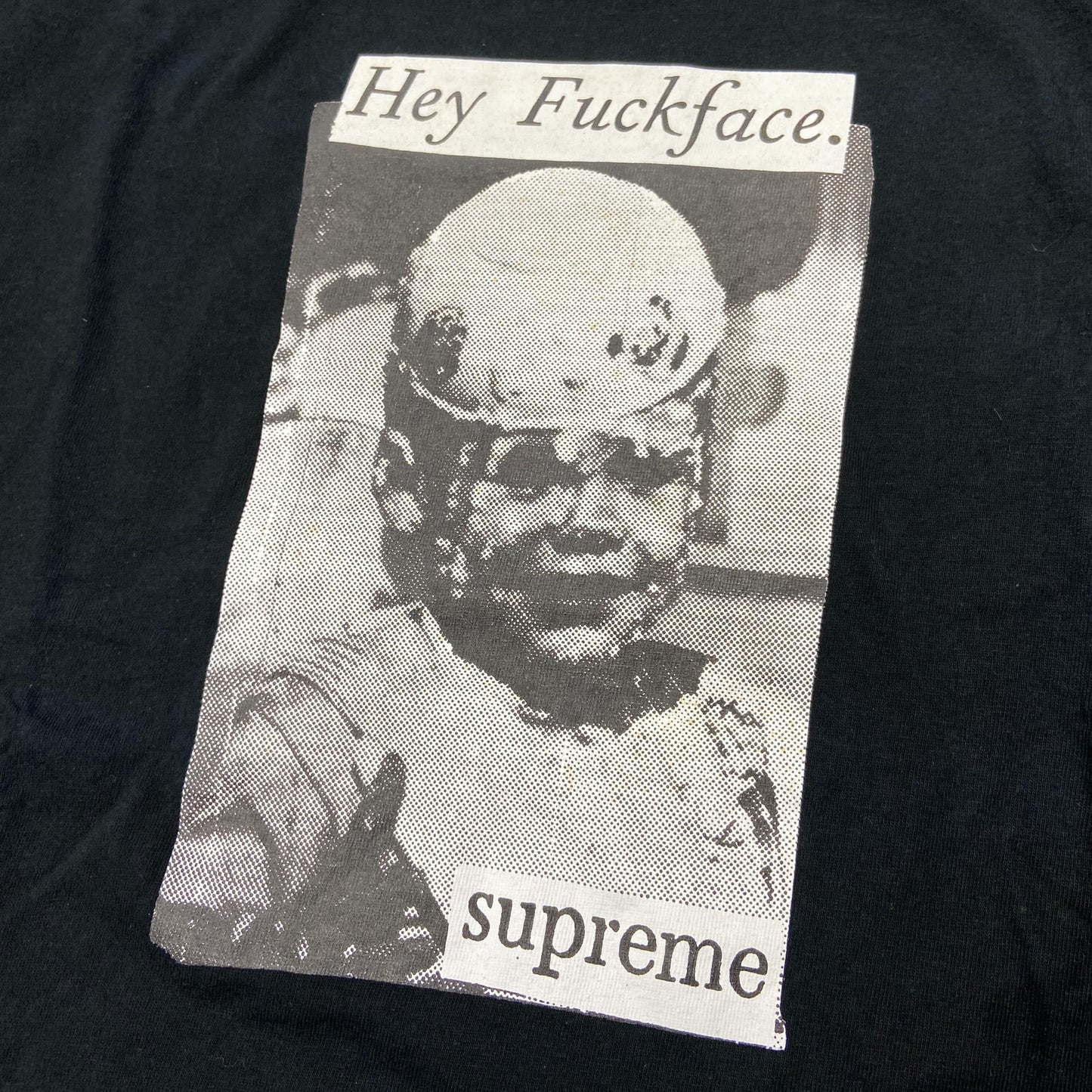 Supreme Hey Fuckface Tee (Made in USA) Black (Used)
