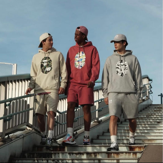 Preorder 預訂 A Bathing Ape Bape x New Balance Logo Hooded Sweatshirt Grey Red Khaki 灰色 紅色 卡其