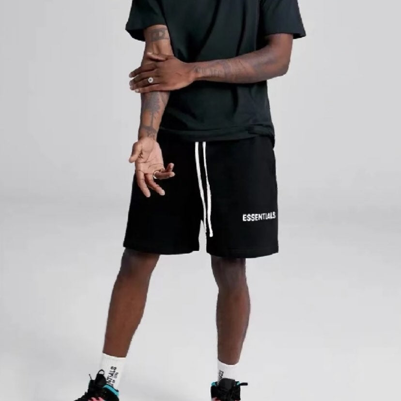Fear Of God (FOG) Essentials Script Logo Sweat Shorts Black
