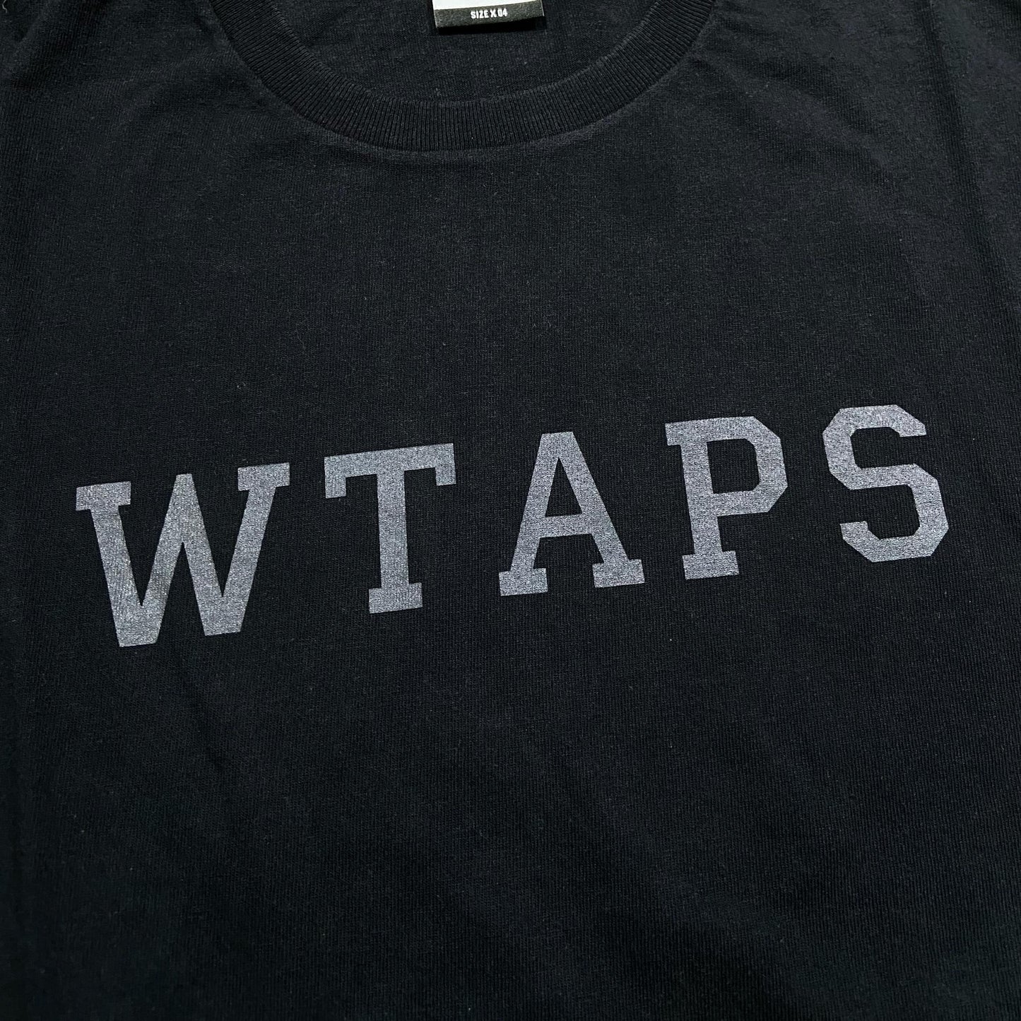 WTAPS COLLEGE SS / COTTON. TEE (Made in Japan) Black (Display Item)