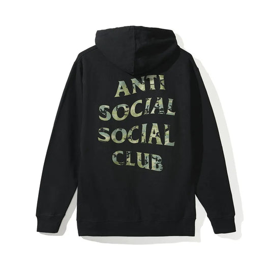 Anti Social Social Club ASSC Woody Hooded Sweatshirt Hoodie Black Camo 黑色迷彩字