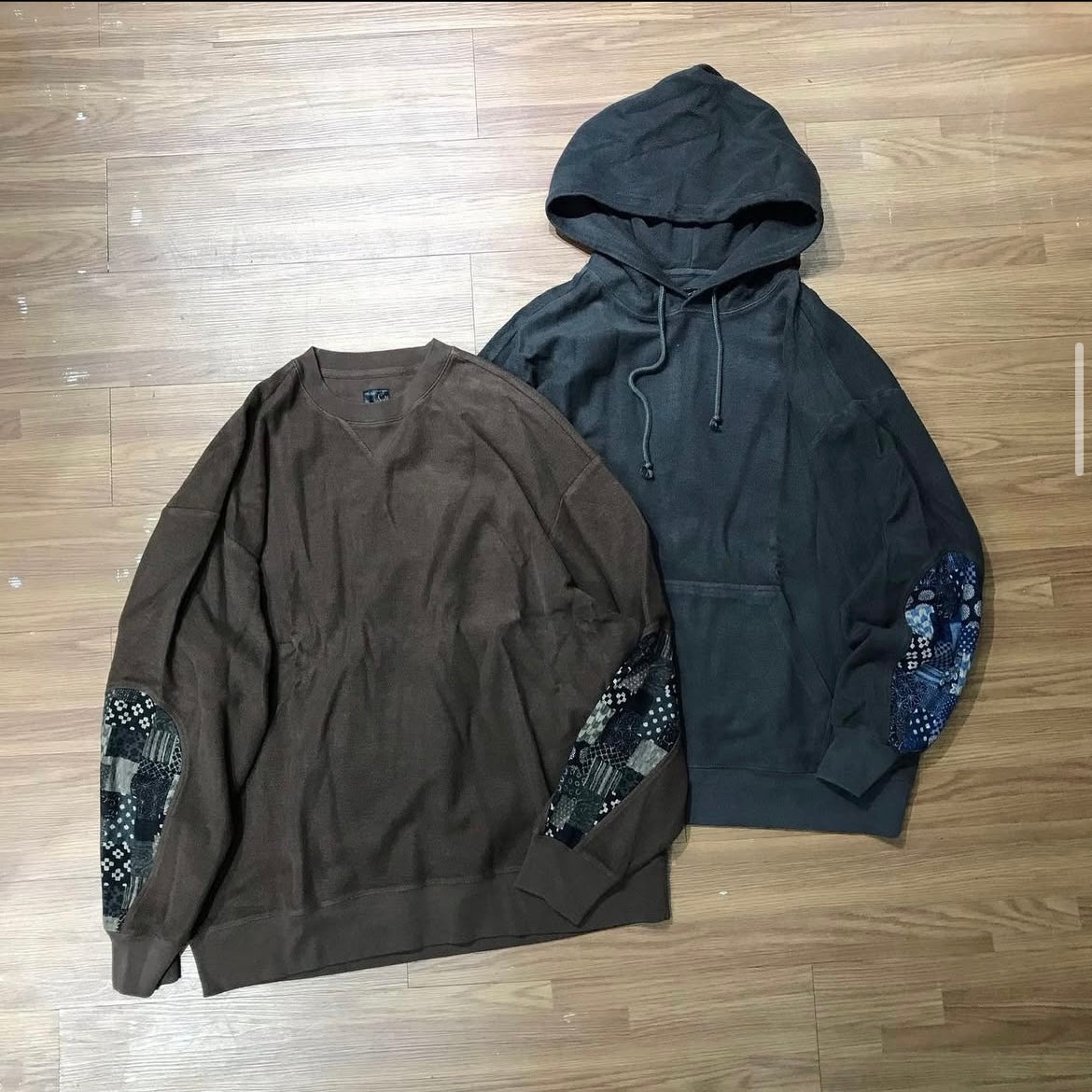 UBDD Albacore Crewneck / Hoodie Brown Patchwork