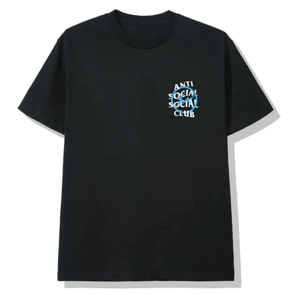 Anti Social Social Club ASSC x Fragment Blue Bolt Tee Black (Made In USA)