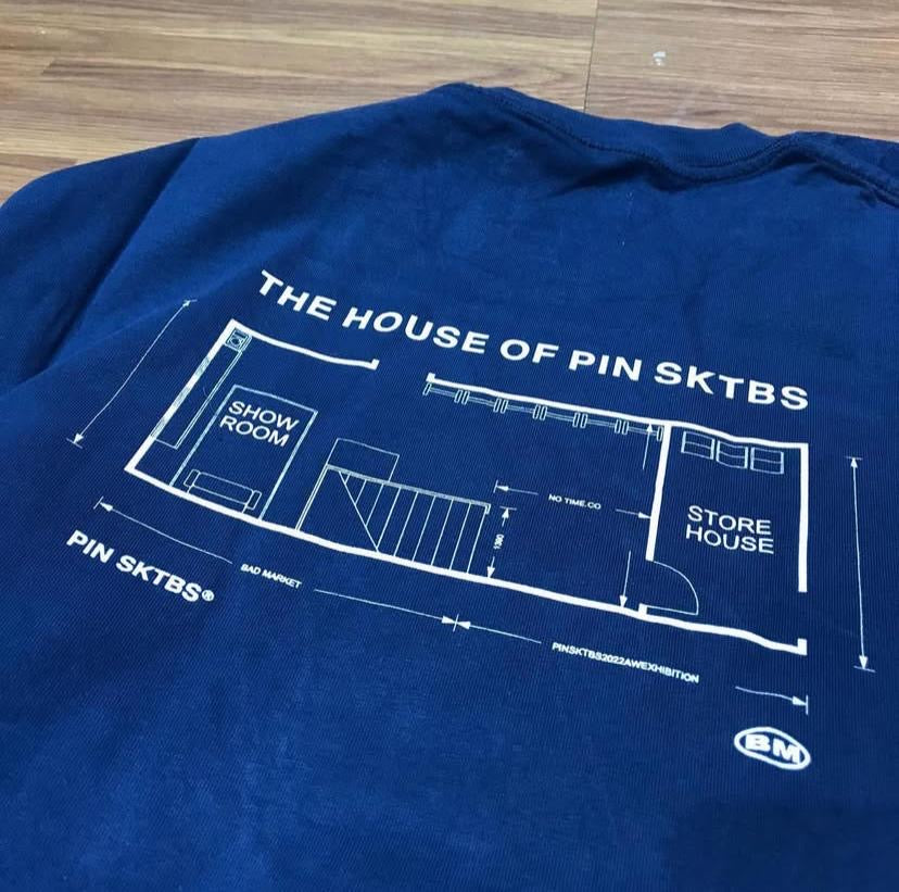 Pin Sktbs Bad Market LS Tee Navy