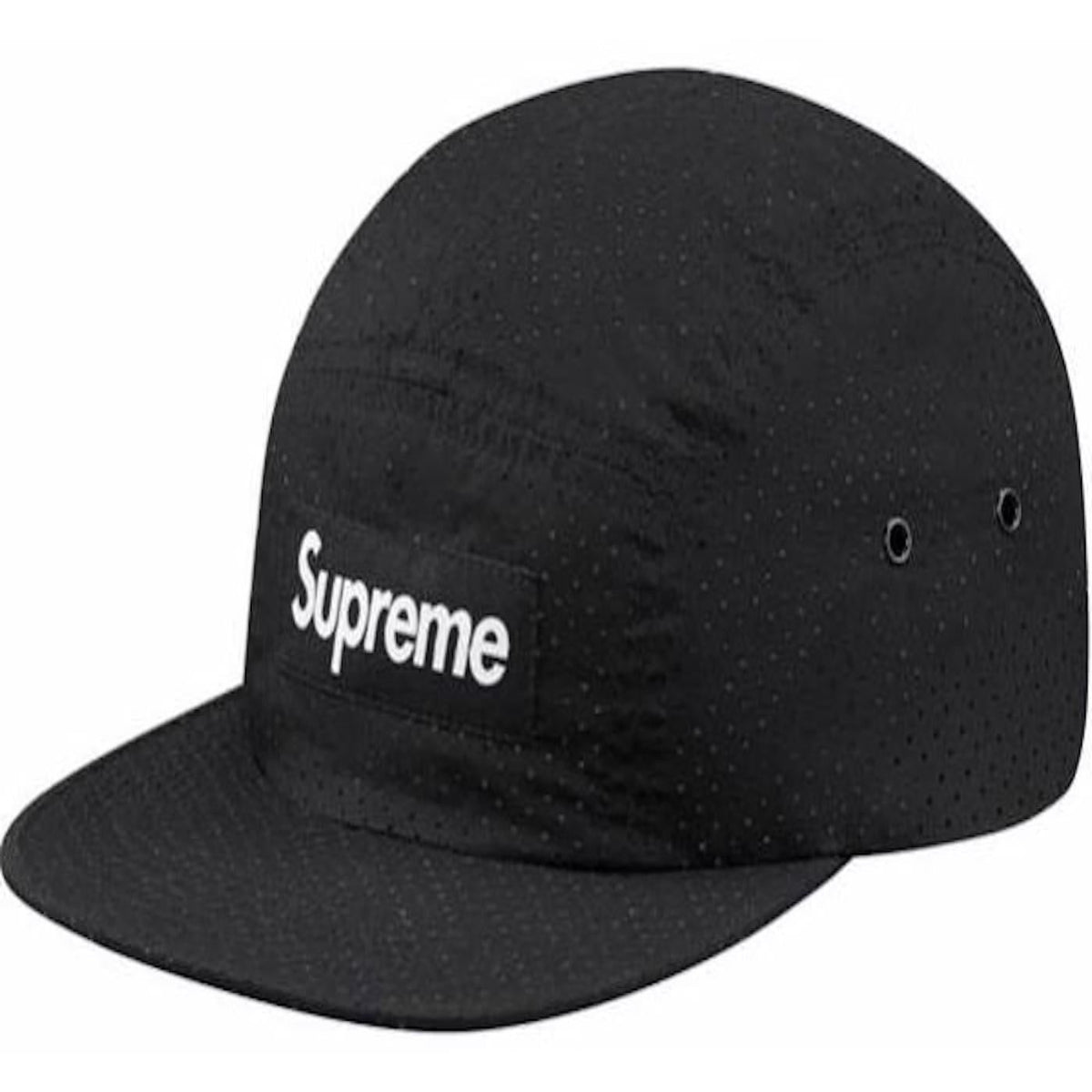Supreme SS17 Perforated Camp Cap Black