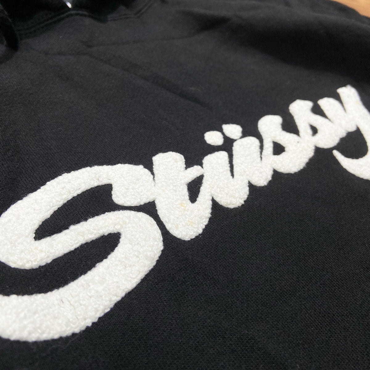 Stussy Chenille App. Hooded Sweatshirts Black