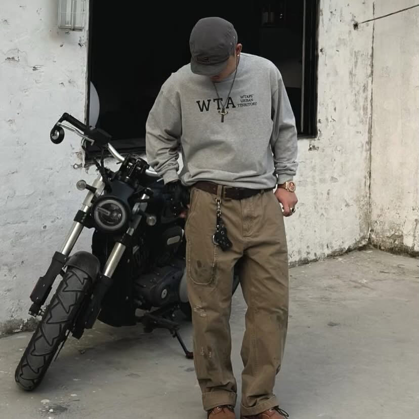 WTAPS DESIGN 01 LS / COTTON. COLLEGE (Made in Japan) Grey (Used)