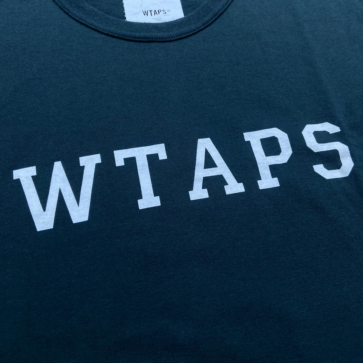 WTAPS COLLEGE SS / COTTON. TEE (Made in Japan) Dark Green (Used)