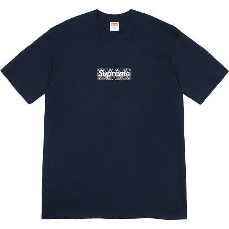 Supreme Bandana Box Logo Tee Black White Grey Navy Pink