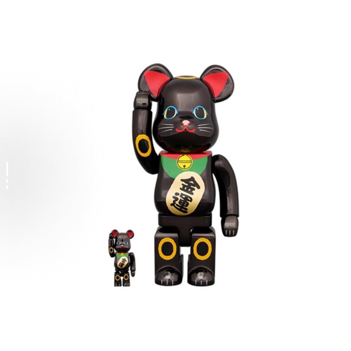 Medicom Toy Bearbrick 招財貓 金運 黑色 電鍍 100% & 400% 1000% Be@rbrick 招き猫 Maneki Neko