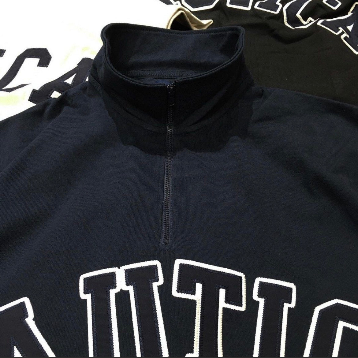 Nautica JP Arch Logo Half Zip SS Tee