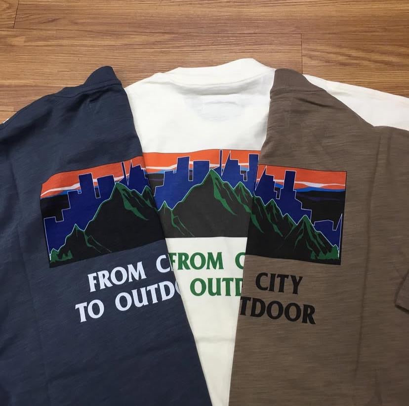 Pin Sktbs Urban Mountain SS Tee (Bamboo 天竺棉) Brown Cream Navy