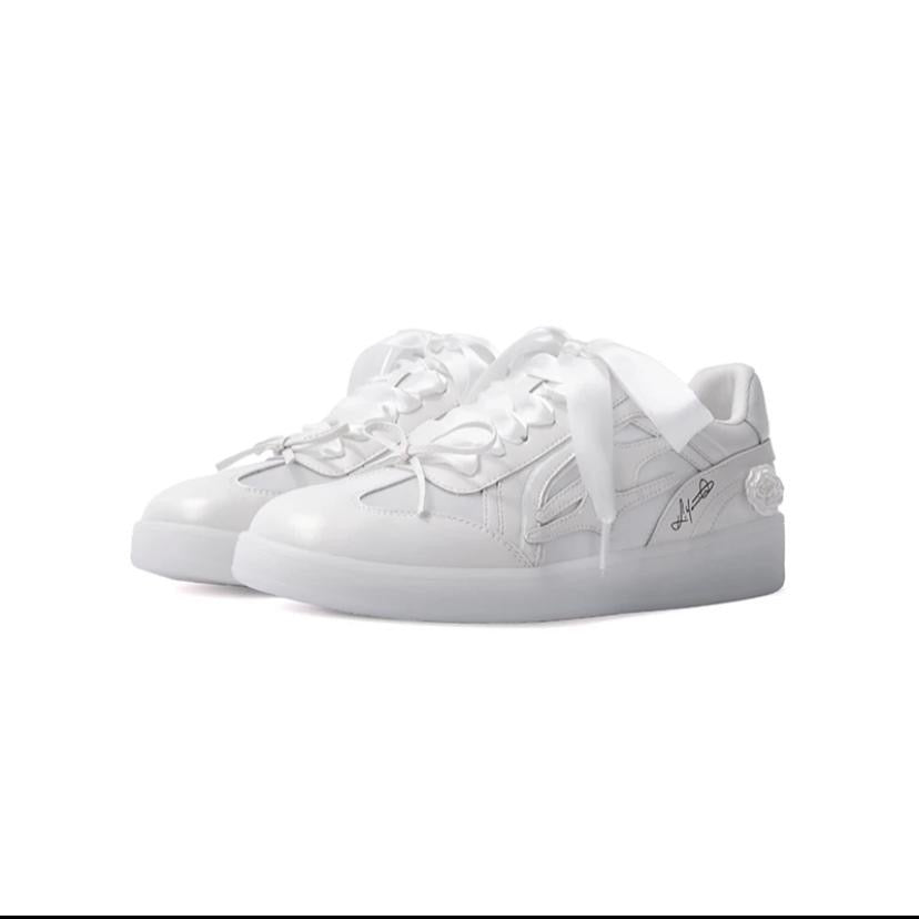預訂 Preorder 韓國大熱 Killwinner 蕾絲花邊 緞帶 長舌 徳訓鞋 珍珠白 German Trainer Pearl White