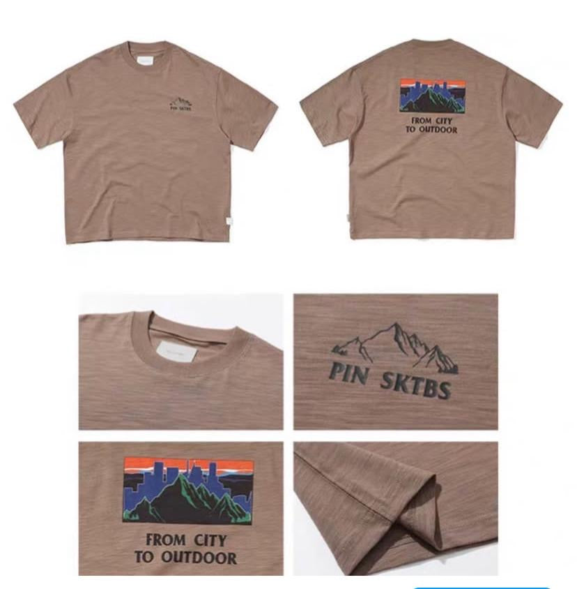 Pin Sktbs Urban Mountain SS Tee (Bamboo 天竺棉) Brown Cream Navy