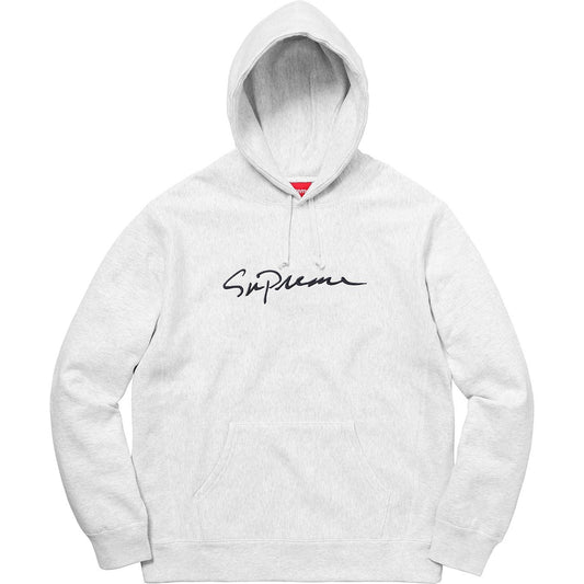 Supreme Classic Script Hooded Sweatshirt Hoodie Ash Grey