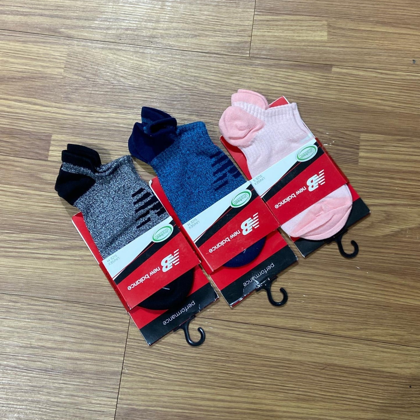 New Balance Performance Socks Pink Navy Black