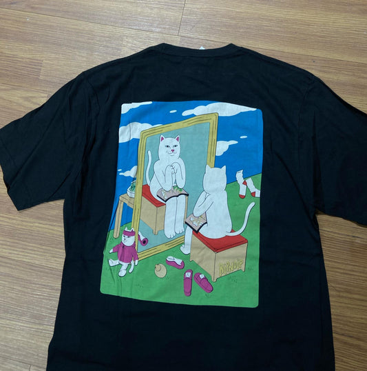 🇺🇸Ripndip 中指貓 Mirror Tee Black