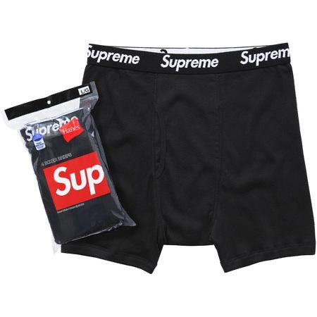 Supreme Hanes®️ Boxer Briefs Black White