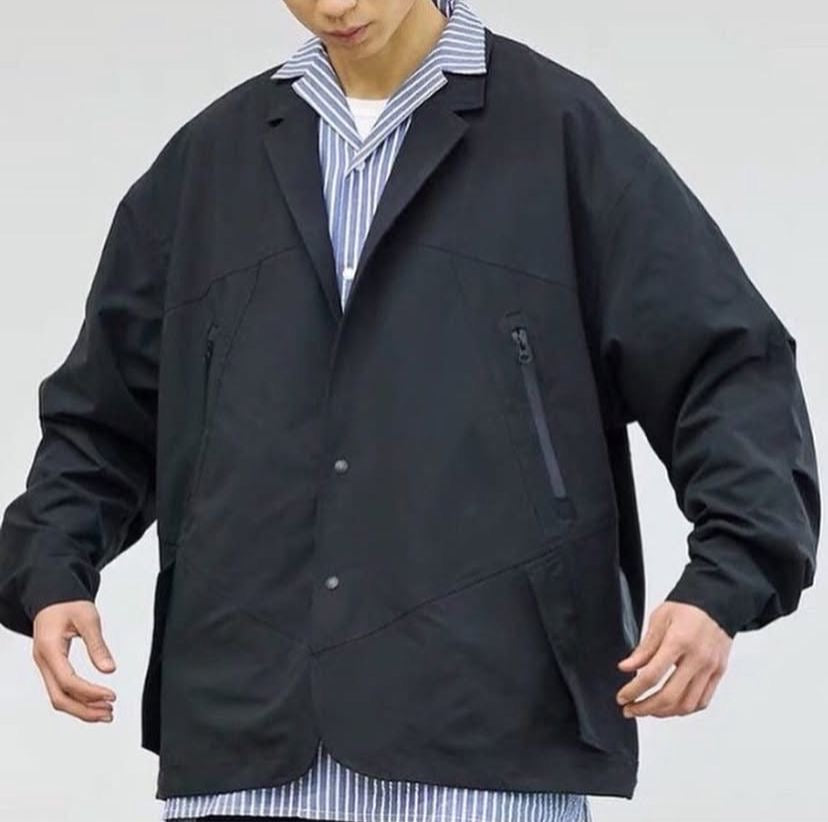Pin Sktbs 22AW Waterproof Zip Pocket Blazer Black
