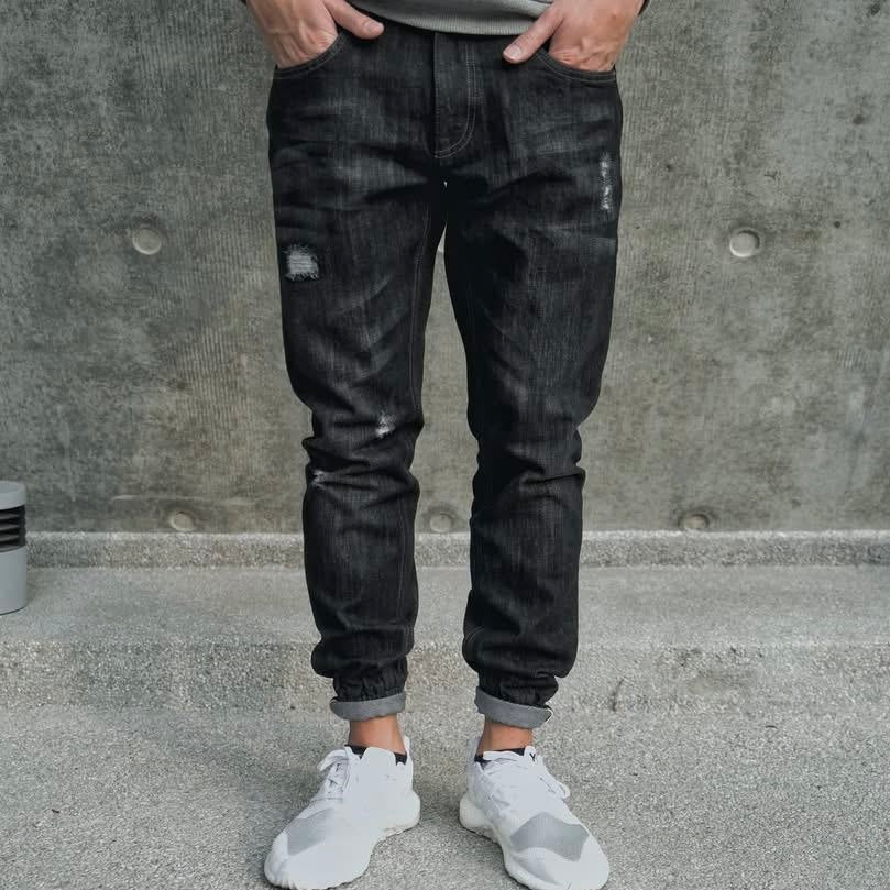 LAKH Supply Pinroll Jogger Denim 1.0 Black 黑色