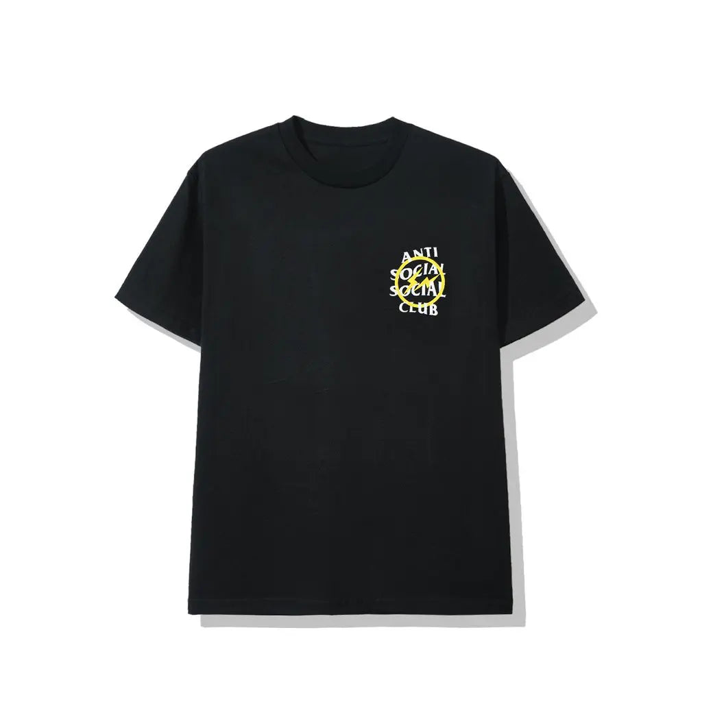 Anti Social Social Club ASSC x Fragment Yellow Bolt Tee Black