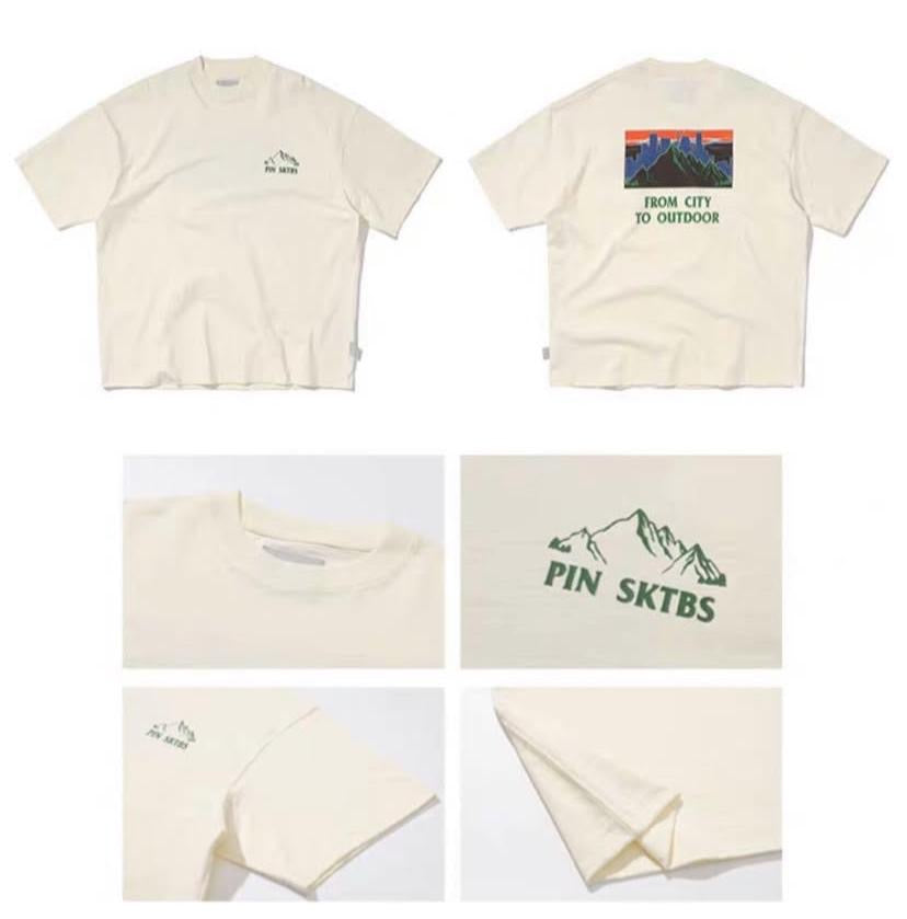 Pin Sktbs Urban Mountain SS Tee (Bamboo 天竺棉) Brown Cream Navy