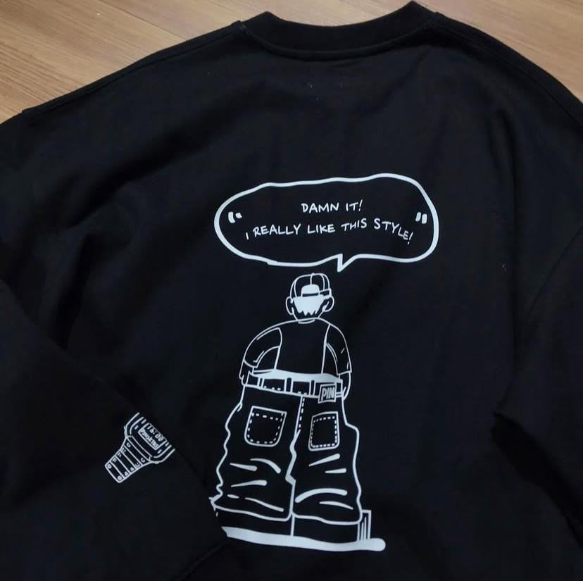 Pin Sktbs OP Sweat Crewneck Black