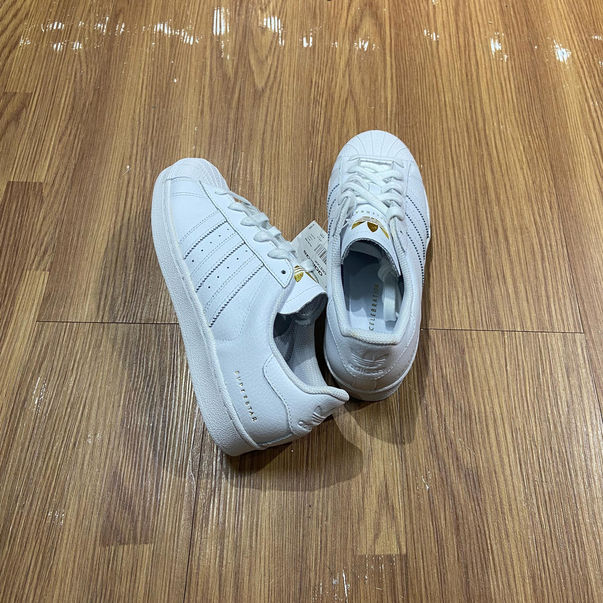 Adidas Superstar Triple White/Gold Word FU9196