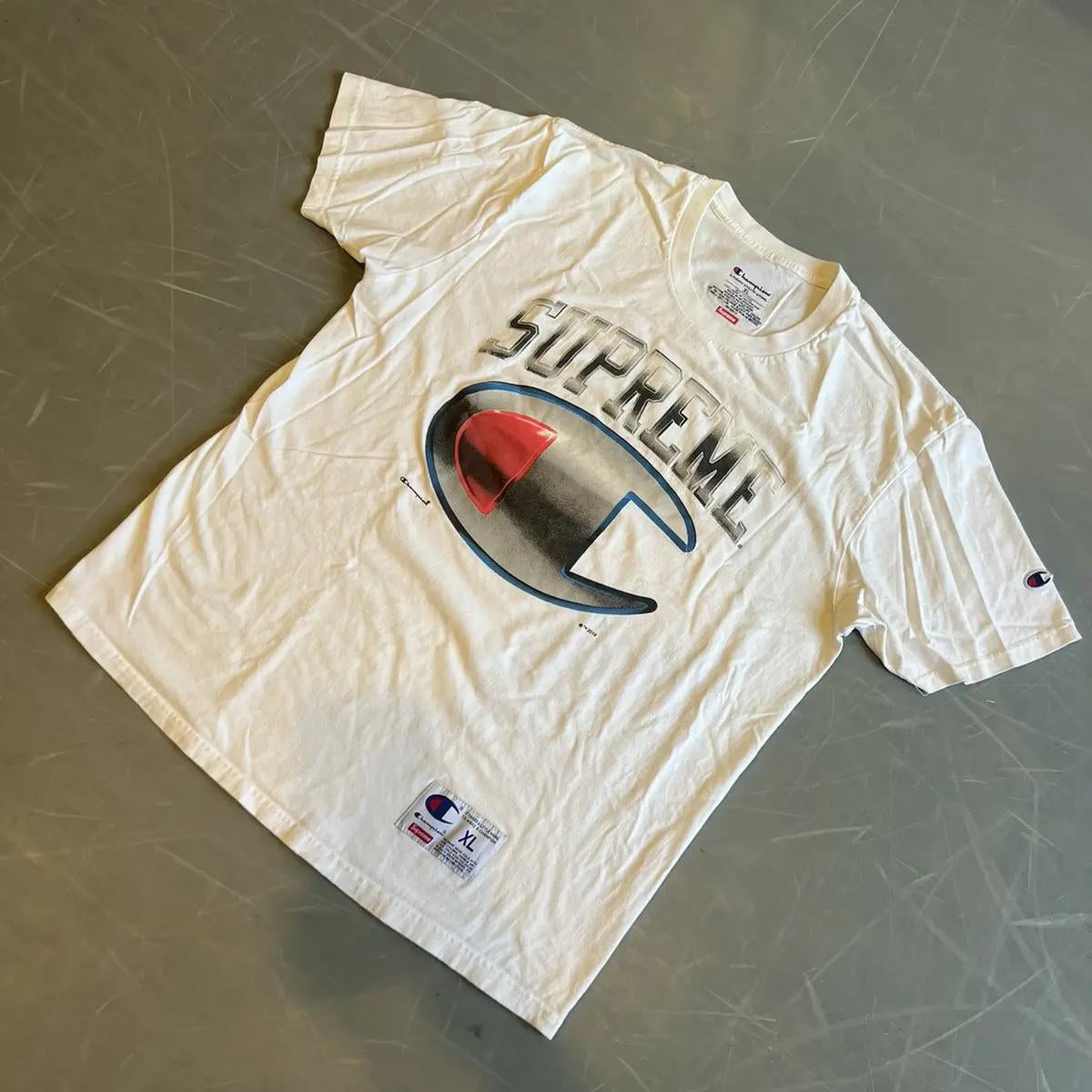 Supreme SS19 Champion Chrome S/S Top Tee White