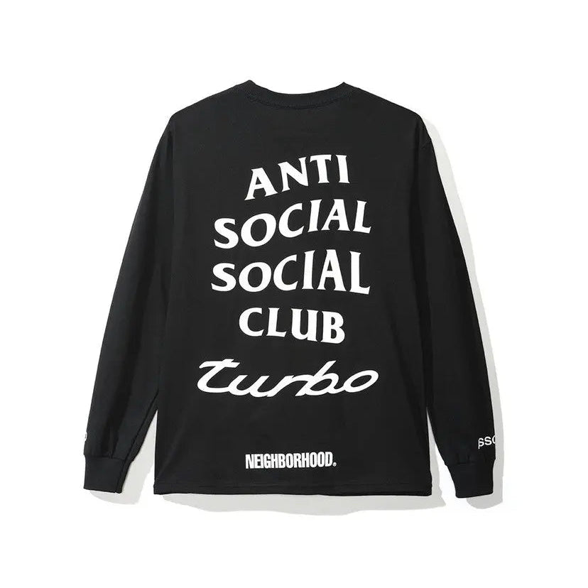 Anti Social Social Club ASSC x Neighborhood NBHD 911 Turbo LS Tee Black (Made In USA)