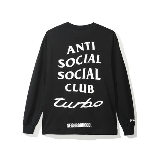 Anti Social Social Club ASSC x Neighborhood NBHD 911 Turbo LS Tee Black (Made In USA)